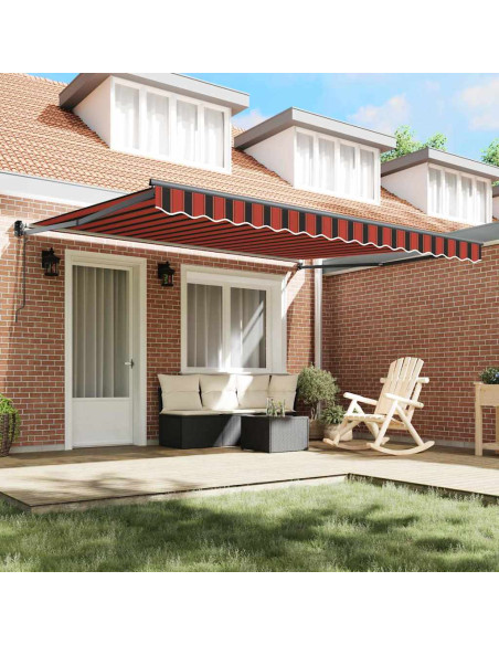 Tenda Retrattile Arancione e Marrone 350 x 250 cm