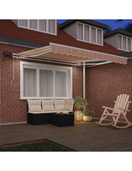 Tenda Retrattile Multicolore 350 x 250 cm Tessuto e acciaio
