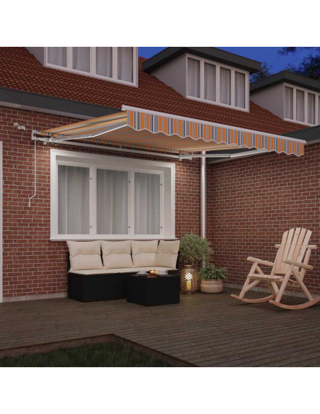 Tenda Retrattile Multicolore 350 x 250 cm Poliestere e Metallo