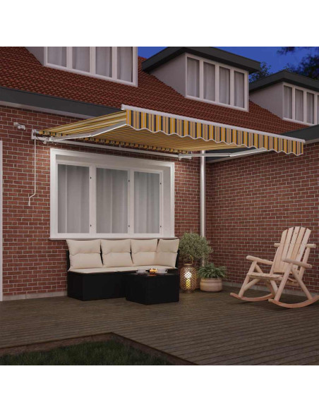 Tenda Retrattile Multicolore 350 x 250 cm Poliestere e Metallo