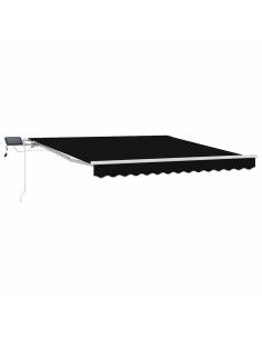 Tenda Retrattile Nero 350 x 250 cm Tessuto e acciaio 2