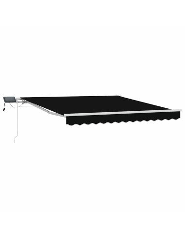 Tenda Retrattile Nero 350 x 250 cm Tessuto e acciaio