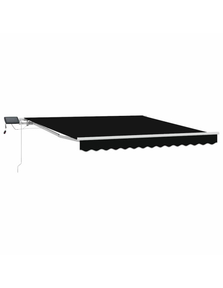 Tenda Retrattile Nero 350 x 250 cm Tessuto e acciaio