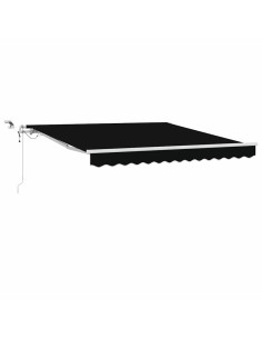 Tenda Retrattile Nero 350 x 250 cm Poliestere e Metallo 2