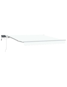 Tenda Retrattile Bianco 350 x 250 cm Tessuto e acciaio 2