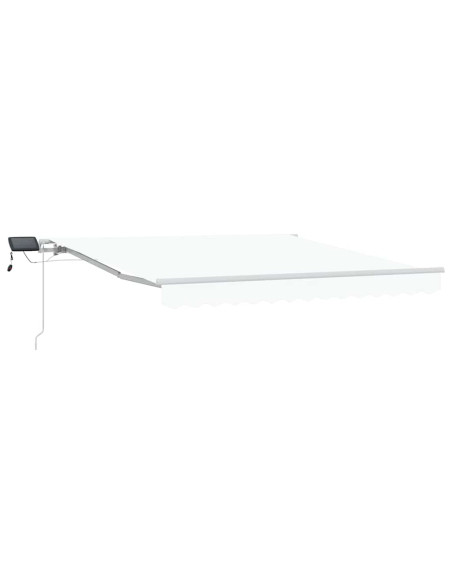 Tenda Retrattile Bianco 350 x 250 cm Tessuto e acciaio