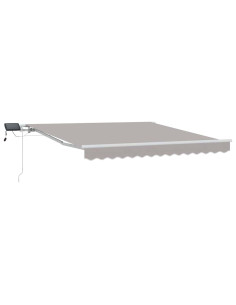 Tenda Retrattile Grigio chiaro 350 x 250 cm Tessuto e acciaio 2