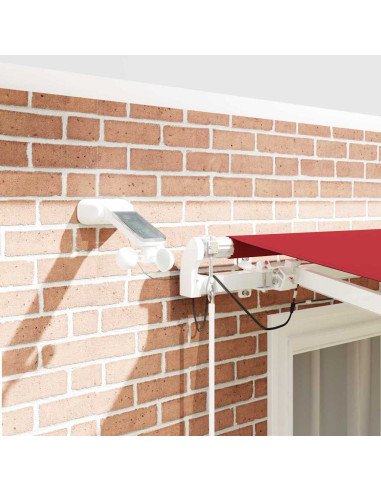 Tenda Retrattile Rosso 350 x 250 cm Poliestere e Metallo