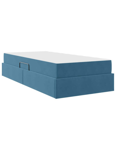 Letto con contenitore e materasso Blu Scuro 100 x 200 cm
