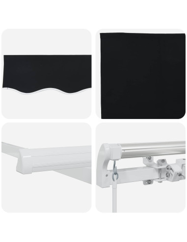 Tenda da Sole Nero 300 x 250 x 165 cm Poliestere
