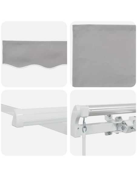 Tenda da Sole Grigio chiaro 300 x 250 x 165 cm Poliestere