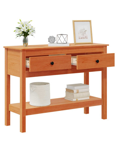Tavolo consolle con cassetto Marrone cerato 100 x 35 x 75 cm