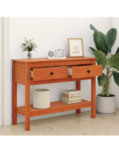 Tavolo consolle con cassetto Marrone cerato 100 x 35 x 75 cm