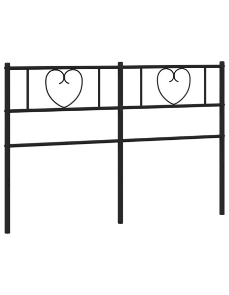 Testiera di Ricambio in Metallo Nero 140 cm