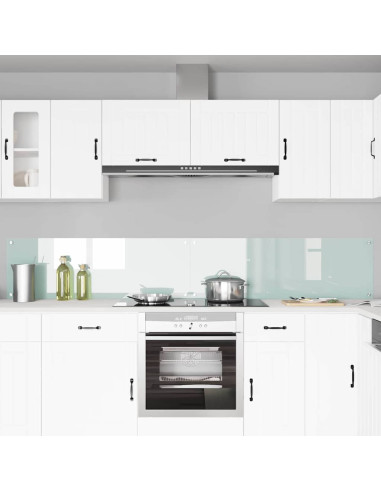 Schienale da cucina 2 pcs Bianco 120 x 40 cm vetro temperato