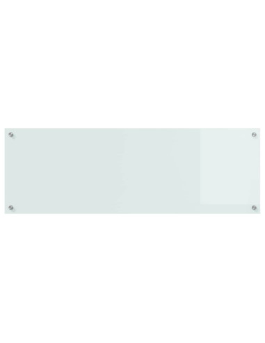 Schienale da cucina 2 pcs Bianco 120 x 40 cm vetro temperato