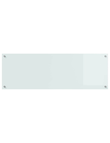Schienale da cucina 2 pcs Bianco 120 x 40 cm vetro temperato