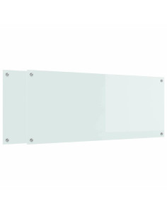 Schienale da cucina 2 pcs Bianco 120 x 50 cm vetro temperato 2