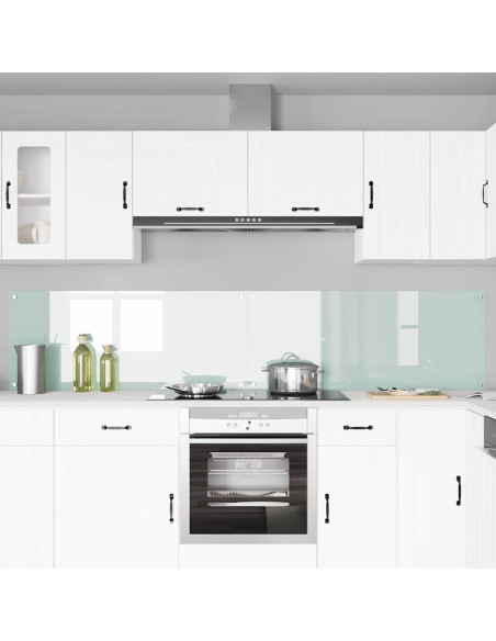 Schienale da cucina 2 pcs Bianco 120 x 50 cm vetro temperato