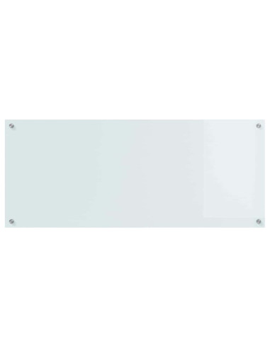 Schienale da cucina 2 pcs Bianco 120 x 50 cm vetro temperato