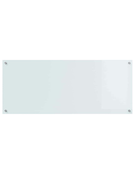 Schienale da cucina 2 pcs Bianco 120 x 50 cm vetro temperato