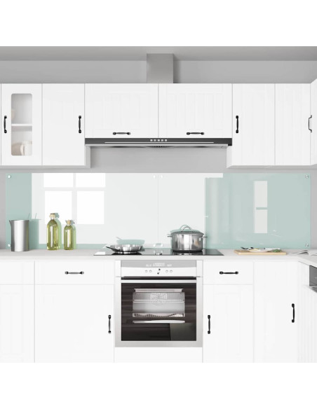 Schienale da cucina 2 pcs Bianco 120 x 60 cm vetro temperato