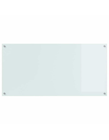 Schienale da cucina 2 pcs Bianco 120 x 60 cm vetro temperato