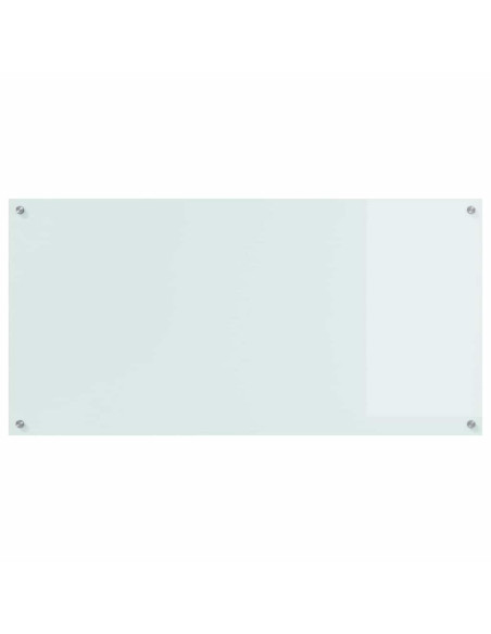 Schienale da cucina 2 pcs Bianco 120 x 60 cm vetro temperato