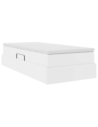 Letto con contenitore e materasso Bianco 90 x 200 cm