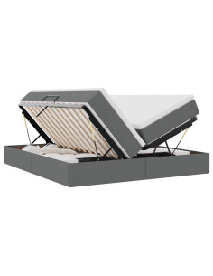 Letto con contenitore e materasso Grigio scuro 180 x 200 cm 2