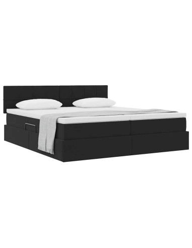Letto con Contenitore con materasso Nero 90 x 200 cm