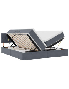 Letto con Contenitore con materasso Grigio scuro 90 x 200 cm 2