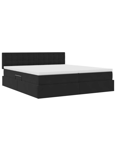 Letto con Contenitore con materasso Nero 90 x 200 cm