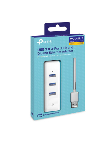 TP-Link UE330 replicatore di porte e docking station per laptop Cablato USB 3.2 Gen 1 (3.1 Gen 1) Type-A Bianco