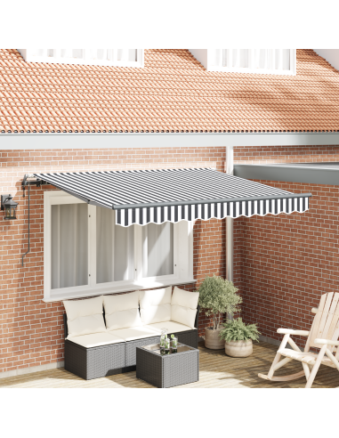 Tenda Retrattile Antracite 250 x 200 cm Tessuto