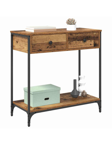 Tavolo consolle con cassetto Legno vecchio 75 x 34,5 x 75 cm
