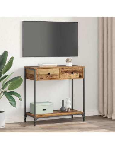 Tavolo consolle con cassetto Legno vecchio 75 x 34,5 x 75 cm