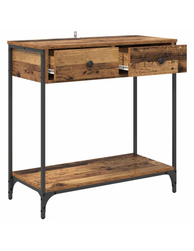 Tavolo consolle con cassetto Legno vecchio 75 x 34,5 x 75 cm