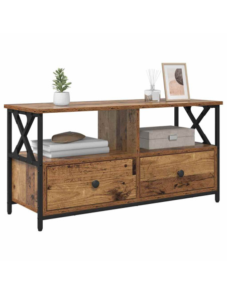 Mobile TV con cassetto Legno vecchio 90 x 33 x 45 cm