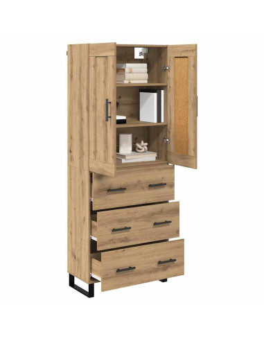 Credenza con cassetto Rovere artigianale 69,5 x 34 x 180 cm