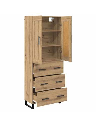 Credenza con cassetto Rovere artigianale 69,5 x 34 x 180 cm