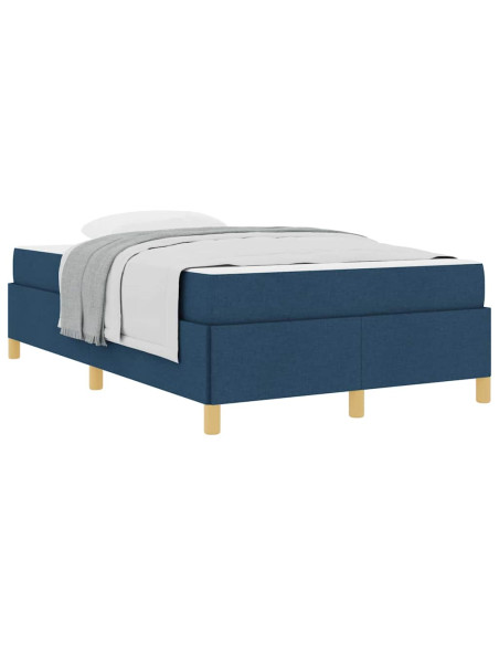 Struttura del letto con materasso Blu 120 x 190 cm Tessuto