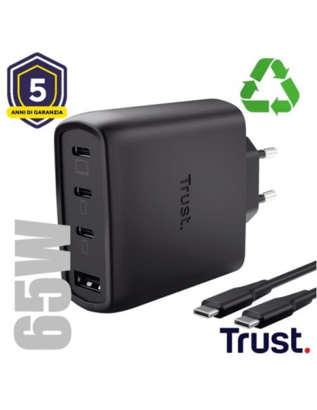MAXO 65W 4P GAN CHARGER BLK