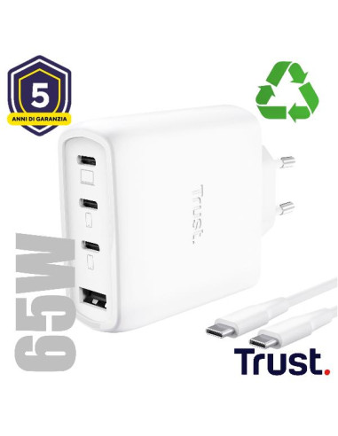 MAXO 65W 4P GAN CHARGER WHT