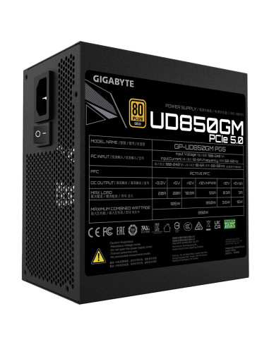 GIGABYTE GP-UD850GM PG5 alimentatore per computer 850 W 20+4 pin ATX ATX Nero