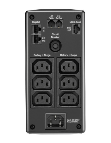APC BR650MI gruppo di continuità (UPS) A linea interattiva 0,65 kVA 390 W 6 presa(e) AC