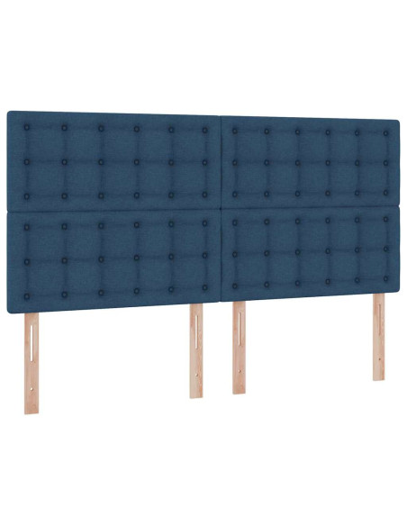 Letto con Contenitore Blu 200 x 200 cm Pelle Sintetica