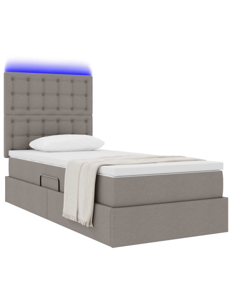 Letto con contenitore e LED Talpa 90 x 200 cm Poliestere
