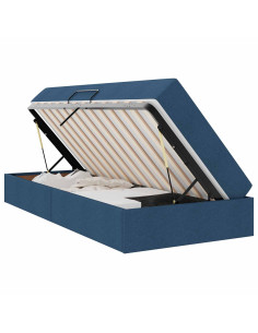 Letto con contenitore e materasso Blu 100 x 200 cm Poliestere 2