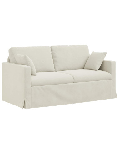 Divano 2 pcs Crema 158 x 78 x 80 cm Velluto